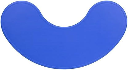 Flash Furniture 35''W x 65''L Half-Moon Blue Plastic Height Adjustable Activity Table