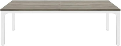 Practical Computer Desk,Rectangle Conference Table,Executive Desk(Only Table) (Taupe + MDF+Iron)
