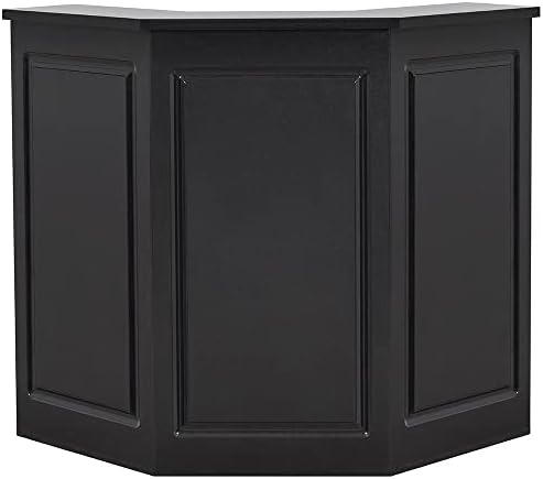 Dir Reception Area Counter, Receptionist Desk, Lobby Check-in Desk with LED Lights Valencia, Black