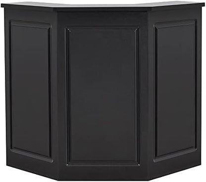 Dir Reception Area Counter, Receptionist Desk, Lobby Check-in Desk with LED Lights Valencia, Black