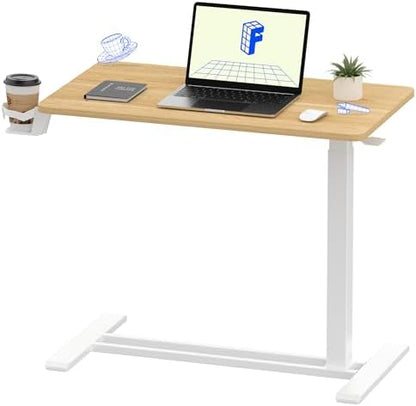 FLEXISPOT H7 32" Pneumatic Height-Adjustable Overbed Table with Wheels