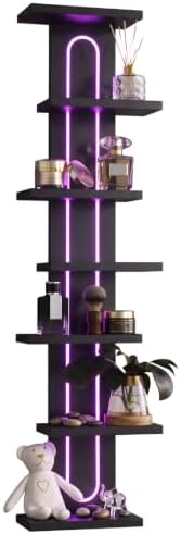 7-Tier Floating Wall Shelves with Lights