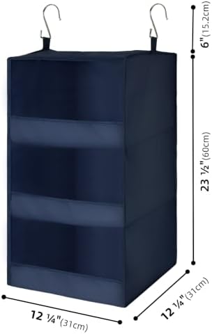 GRANNY SAYS 3-Shelf Hanging Closet Organizer, Foldable Storage, 2 Pack