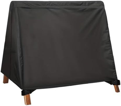 Porch Swing Cover Water-Resistant 600D Oxford Hanging Outdoor Swing Cover All Weather Protected Swing Covers for Outdoor Furniture (Black, 600D A-Frame 72L x 55W x 67H Inch)
