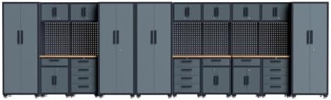 20-Pack Garage Storage Cabinet System with Workbench and Pegboard