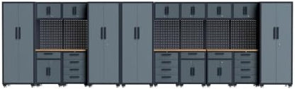 20-Pack Garage Storage Cabinet System with Workbench and Pegboard