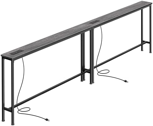 SUPERJARE 102.4 inch Narrow Behind Couch Table -AST044H