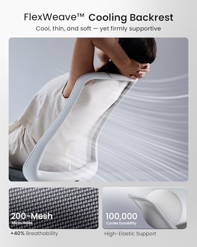ProtoArc Flexer Ergonomic Office Chair with Slide Seat for Women, White
