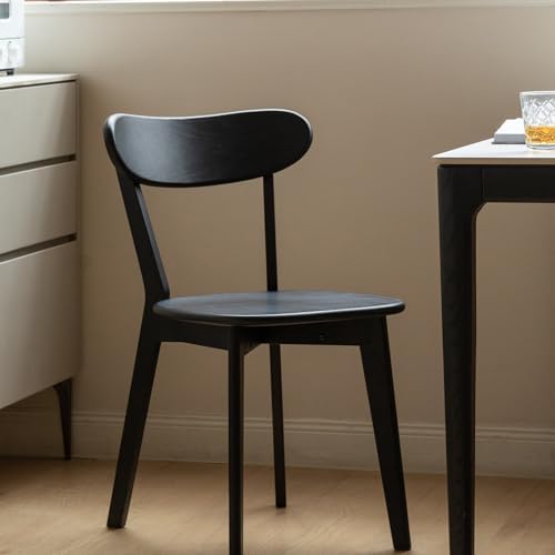 Black Solid Oak Dining Chair, Kitchen Chair, Single