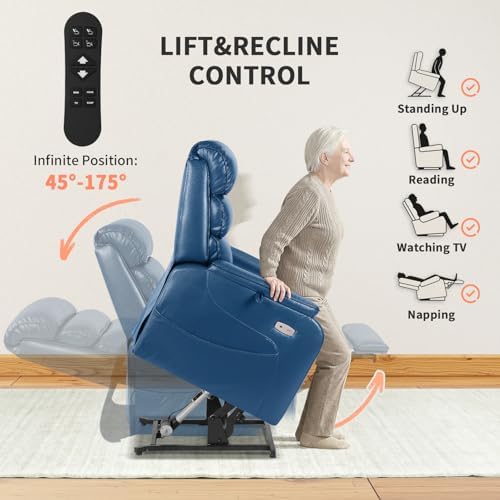 EONIX Dual Motor Power Lift Recliner Chair for Elderly with Heat & Massage
