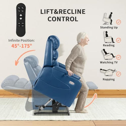 EONIX Dual Motor Power Lift Recliner Chair for Elderly with Heat & Massage