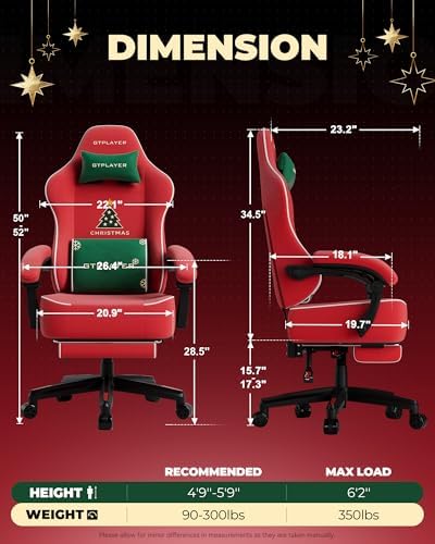 GTPLAYER Gaming Chair, Comfort Computer Office Chair for Adults, Christmas
