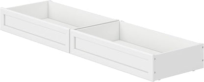 AFI, Mid-Century Modern Under Bed Storage Drawers, Twin/Full, White