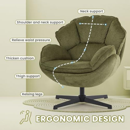 IWMH Swivel Accent Chair Set of 2,Upholstered Lounge Chair for Living Room