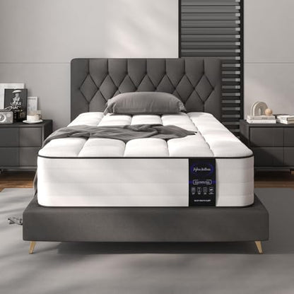 LETMOON 10 Inch Twin Hybrid Mattress, Pocket Spring Medium in Box