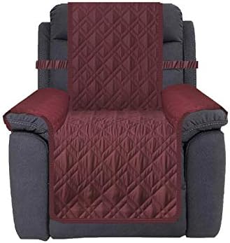 Ameritex Waterproof Nonslip Recliner Cover Stay in Place, Dog Chair Cover Furniture Protector, Ideal Recliner Slipcovers for Pets and Kids (Burgundy, 23")