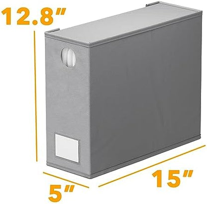 SpaceAid 2 Pack Bed Sheet Organizers and Storage, Foldable Sheet Organizer for Linen Closet, Sheets Set Folder Keeper with Window XL (Queen & King Size) Organizing Bedding Container, Gray