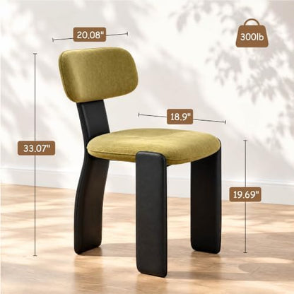 Dining Chairs Set of 6, Modern Kitchen Chairs, Tangerine