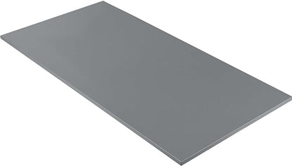 Kaboon Universal Tabletop 55x27.5 in Silver Grey, Melamine Table Tops One-Piece Sit Stand Desk Top, Home and Commercial use