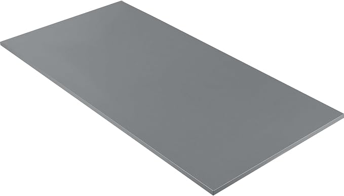 Kaboon 45.67"x23.62" Universal Table Top, Solid One-Piece Desktop, Reversible Melamine Countertop, Double Desks, L-Desk DIY,Gray