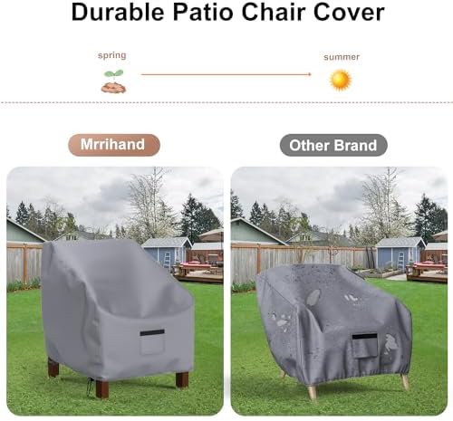 Patio Chair Covers, Lounge Deep Seat Cover, Heavy Duty Outdoor Lawn Patio Furniture Covers (29" W x 30" D x 36" H - 2 Pack)