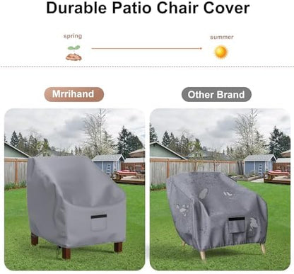 Patio Chair Covers, Lounge Deep Seat Cover, Heavy Duty Outdoor Lawn Patio Furniture Covers (29" W x 30" D x 36" H - 2 Pack)