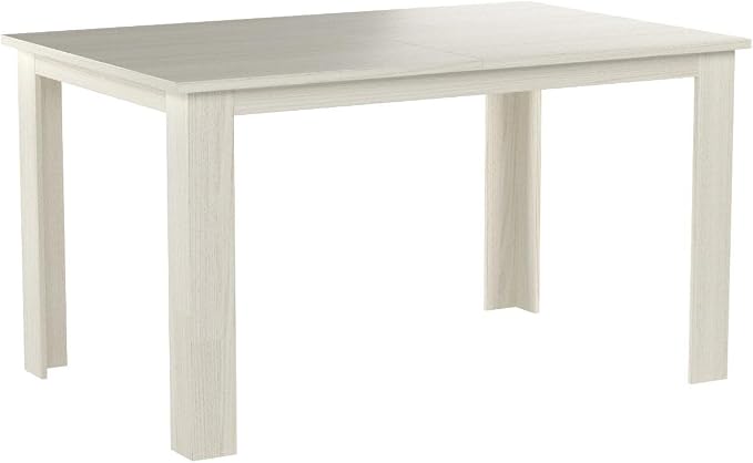 Mobili Fiver, Easy, Extendable Dining Table, 55.1(86.6) x35.4 in, Pearled Elm, for 6-8 People, Expandable Dining Table for Kitchen, Italian Furniture