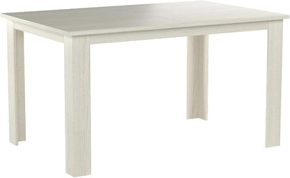 Mobili Fiver, Easy, Extendable Dining Table, 55.1(86.6) x35.4 in, Pearled Elm, for 6-8 People, Expandable Dining Table for Kitchen, Italian Furniture