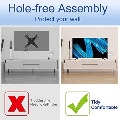 TV Stand for Hisense TV Legs, Only for 32H4G 43R6E3 50R6E3 50A6G 55A6G 55H6570G 58R6E3 58H6870 65R6E1 Smart TV Models We Listed, TV Stand Legs for Hisense