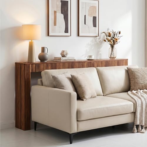 79" Long Narrow Sofa Table Behind Couch with Charging Station