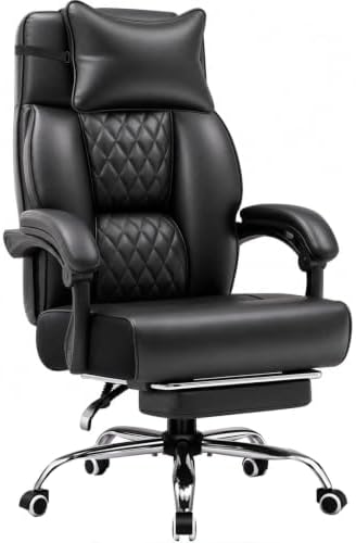 GTPLAYER Big and Tall Office Chair Heavy Duty Ergonomic Gaming Chair Black