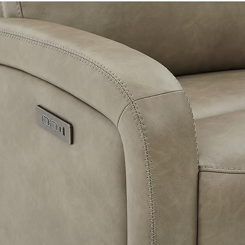 Watson & Whitely Zero Wall Recliners with Power Headrest, Faux Leather Grey