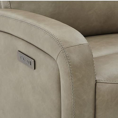 Watson & Whitely Zero Wall Recliners with Power Headrest, Faux Leather Grey