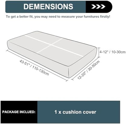 UNBBRRL Seat Cushion Cover and Back Covers for Corner Sofa Stretch Jacquard, Non Slip L Shaped Sofa Slipcover with Storage Ottoman, Sectional Couch Cover for Chaise Lounge (Rust red,16 x 45 x 6”)