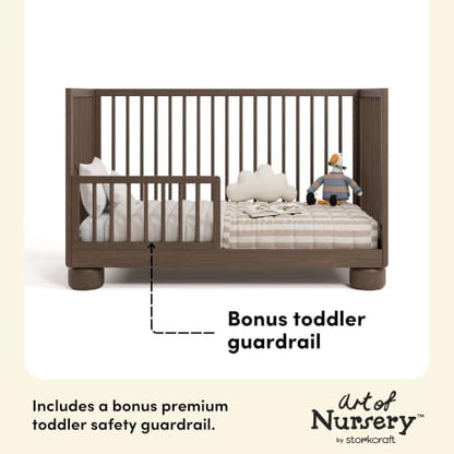 Storkcraft Sorrento 3-in-1 Convertible Crib with Toddler Rail, Hazelnut