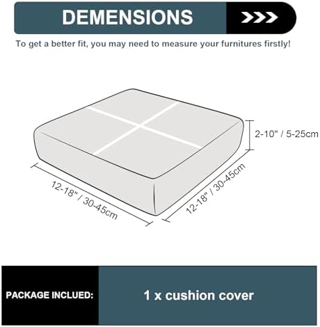 UNBBRRL Seat Cushion Cover and Back Covers for Corner Sofa Stretch Jacquard, Non Slip L Shaped Sofa Slipcover with Storage Ottoman, Sectional Couch Cover for Chaise Lounge (Beige,16 x 16 x 6”)