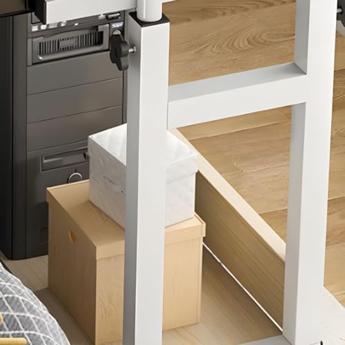 27" H Office Desk Wooden Writing Desk with Caster Wheels Live Broadcast Table Computer Desktop Table Mobile Table Can be Raised and Lowered Small Bedside Table Black 31" L x 18" W x 27" H