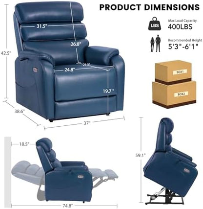 EONIX Dual Motor Power Lift Recliner Chair for Elderly with Heat & Massage
