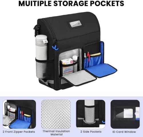 Wheelchair Bags to Hang on Back,Wheelchair Backpack Bag,Wheelchair Accessories Pouch Storage Bag with Thermal Insulation Pocket for Adults & Senior,Bag Only
