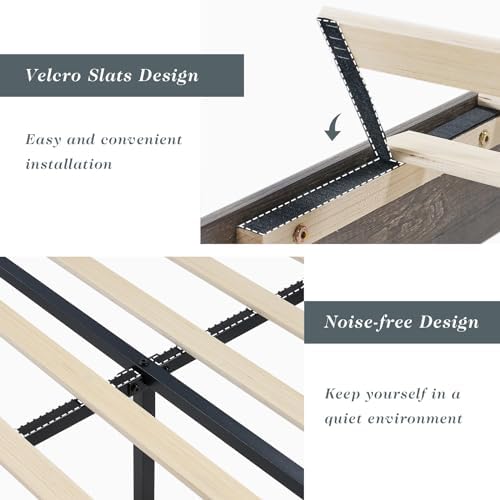 Albott Farmhouse Full Platform Bed with 49" Headboard & Footboard