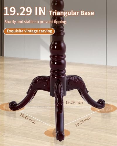 EZIVIEZ Coat Rack Vintage Solid Wood Coat Rack Freestanding with 14 Hooks