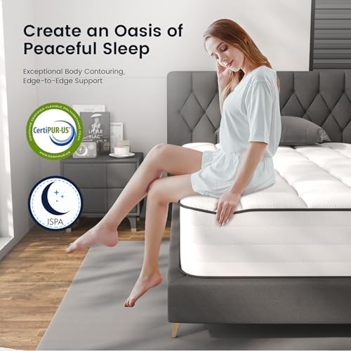 LETMOON 10 Inch Twin Hybrid Mattress, Pocket Spring Medium in Box