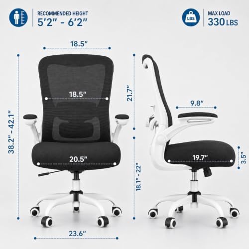 Ergonomic Office Chair for Lower Back Relief, 4-Way Lumbar, 330 LBS