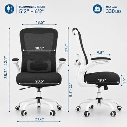 Ergonomic Office Chair for Lower Back Relief, 4-Way Lumbar, 330 LBS