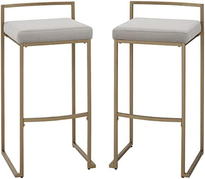 Crosley Furniture Harlowe Upholstered Bar Stools, Set of 2