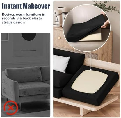 8Pcs Outdoor Cushion Covers, Stretch Patio Furniture Couch Chair Slipcovers
