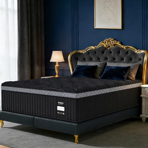 14 Inch King Size Mattress, Upgraded Luxury Hybrid King Mattress In A Box with 7-Zone Support for Cool Night & Pressure Relief, Motion Isolation, Designed in the USA, 365-Night Trial, Medium Firm