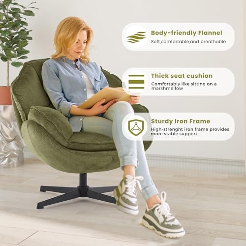 IWMH Swivel Accent Chair Set of 2,Upholstered Lounge Chair for Living Room