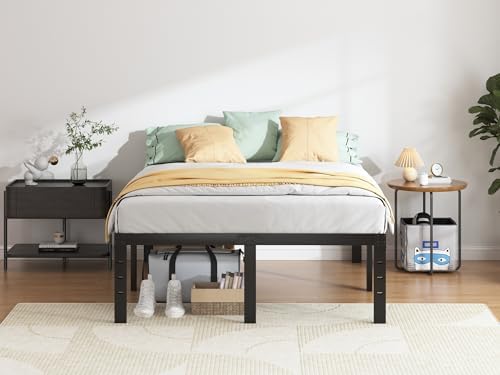 QEROMY Queen Bed Frame - 18 in Sturdy Platform Bed Frame Queen Size