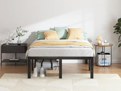 QEROMY Queen Bed Frame - 18 in Sturdy Platform Bed Frame Queen Size